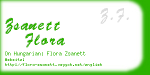 zsanett flora business card